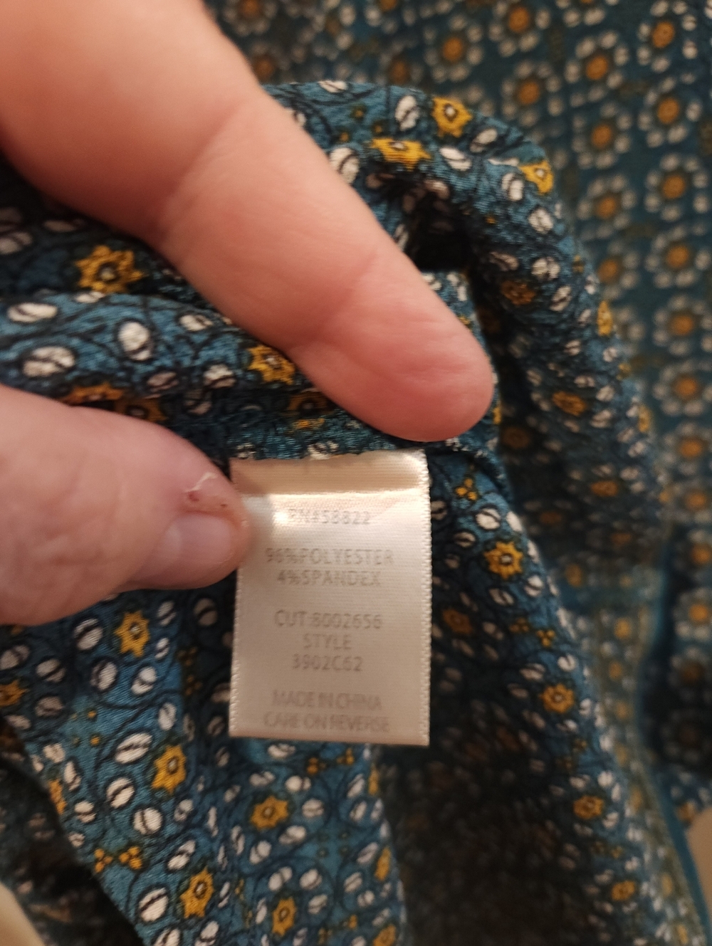 Teal Printed Maxi Dress - Picture 4 of 4